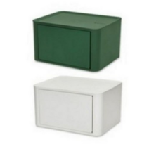 씨밀렉스 래폴드 터치 오픈 리빙박스 35L, 딥포레스트그린 무디화이트, 8개