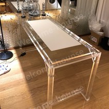 투명 아크릴 테이블 화장대 거실 침대 사이드 책상 아파트 데스크, D. 1600x600x700