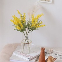 크리스탈 골드 링 조화 유리 화병 꽃병 인테리어 투명 글라스 S, 단품