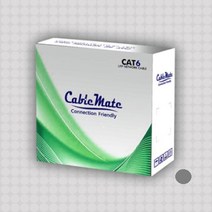 케이블메이트 CAT6 UTP 100M 블랙 단선 랜케이블 랜선 제작용, cat6 utp 100m 그레이