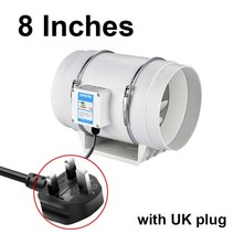 주방환풍기 덕트 후드 교체 후황 산업 인치 배기 팬 홈 인라인 파이프 팬 화장실 95, HF-200 영국