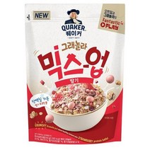 롯데제과 퀘이커 그래놀라 믹스업 딸기 350g, 9개