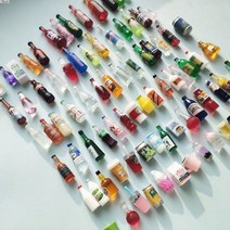 미니어처 diy 소품 마트 음료 술병 음식 디저트 장식, 50개의 병은 중복되지 않고 5개의 선물을 드립니다.