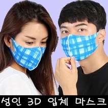 [블랙마스크][자체제작] 여성용 성인용 3D 입체 마스크_BBR블루