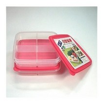 사각 찬합 밀폐 반찬통 4칸 5칸 도시락 반찬 배달 찬합, 소 4칸, 1개