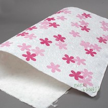 한지벽지 꽃바람 포인트벽지 전통벽지, 화이트