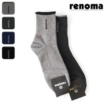 [레노마] 남자 캐주얼 스포츠 중목 양말 크루삭스 RM3304 3족