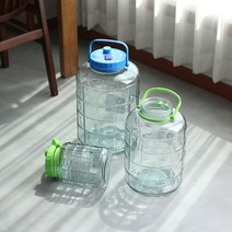 심플한 야관문주 효소병 담금주유리병 3L~8L 담금술통 담금주키트 과일담금주 과일주 술만드는법 전통주 술통, 숨쉬는 효소병_5L(색상랜덤)