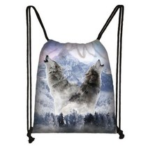 승마가방 승마 부츠가방 용품 헬멧 보관 배낭 겨울용 울부 짖는 늑대 프린트 드로스트링 가방 남성 스토리지 십대 패션 여행 책가방 미니, 09 skdwolfs10