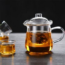 엠케이유통 450ml 유리 티포트 (96956) 티 주전자 차 포트 내열 거름망 티폿 녹차 티팟 홈파티 찻주전자, 상세설명참조