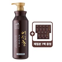 모근장생 어성초 샴푸 1000ml+무료체험분 대용량 탈모완화 기능성 두피 약산성 비듬 천연, 모근장생 1000ml 1개 + 파우치 7팩