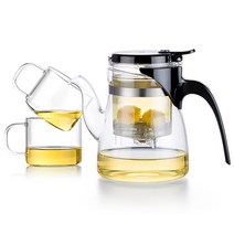 사마도요 내열유리 티포트세트 B02, 1세트, 티포트 600ml + 찻잔 150ml x 2p