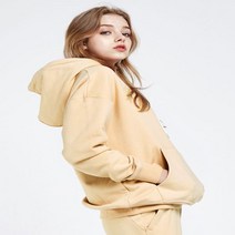 아키클래식 아이콘로고 후드 티셔츠 바닐라 옐로우