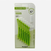덴탈 치간 칫솔 치아 치실 이쑤시게 L형 7P 0.4mm SSSS, 20개