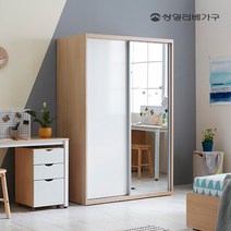 상일리베가구 네오 컴팩트 슬라이딩 거울 싱글장, 화이트