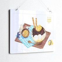 행잉액자/여름엔빙수지(사각가로대형), 타입:타입3.딸기