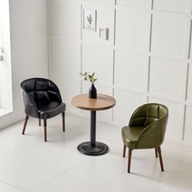 Sunshine 등받이 안락의자 편안한 대기실 손님 카페 옷가게 의자, 카키