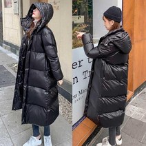 학생 롱패딩 스타일 겨울 점퍼 후드 패딩 경량 캐주얼 여성겨울롱패딩 여성패딩점퍼 가벼운롱패딩 겨울아우