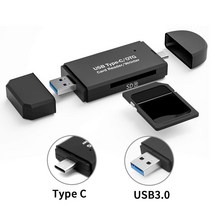 블랙박스sd카드리더기 microsd 유심칩 c타입 nfc OTG마이크로 SD 카드 리더기 USB 3.0 2.0 마이크로 어댑터 플래시 드라이브 스마트 메모리 판독기, 없음