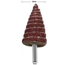 1/4pcs 80# Tapered Cone Grinding Head Sandpaper Flap Wheels 6MM Shank Woodworking Parts Polishing Sa, 05 30mm
