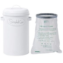 리빙리빙마켓 SimpleKan 종량제 휴지통 심플캔 쓰레기통, 1개, 화이트 20L