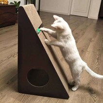 고양이 스크래처 발톱 수직 타워 장난감 원룸, 큰 벨이 있는 둥근 구멍 (개박하 보내기)