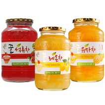꽃샘 유자차 레몬차 석류차 자몽차 사과차 1kg 맛선택 _20229911EA, 쿠팡 유자차