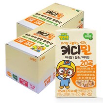 뽀로로 키디밀 두유 135ml 성장기 유아 어린이 음료, 16개