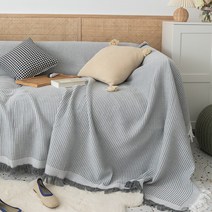 SKANDSALO 쇼파 패드 6인용 천커버 가죽갈이 돌쇼파 매트 천갈이, waffle 그레이_180 x 340cm