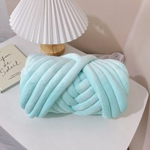 룸엑스 패브릭 자이언트얀 벨벳 뜨개실 망고실 1KG 공룡키링 증정, 블루