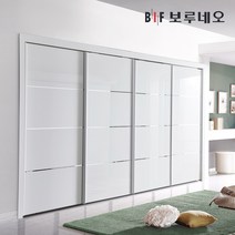 보루네오 엘라 슬라이딩 붙박이장 360cm, 화이트 360cm