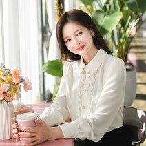 [마이더스비] 아벨라 프릴 쉬폰 블라우스