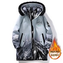 Cold Fly 남성 겨울 캐주얼 코디 미디 기모 트렌치 점퍼 코트