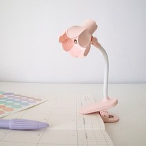 캔디팝 미니 LED 독서등 북라이트 (집게형), 스트로베리 라떼