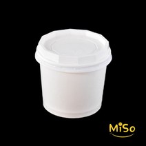 종이컵용기 350cc 무지 아이스크림종이 디저트종이컵 350종이컵 컵밥용기 디저트용기 일회용아이스크림컵 1000세트, 350무지＋백색(PLA)뚜껑