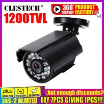 CCTV 1200TVL HD 미니 Cctv 카메라 야외 방수 IP66 IR 나이트 비전 컬러 아날로그 모니터링 보안 브래킷, 02 1200 tvl_02 NTSC_04 8mm