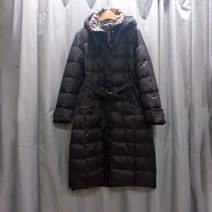 버벌체크 솜털 롱패딩