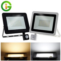 잘 켜지는 센서등 220 v led 투광 조명 pir 모션 센서 반사판 홍수 빛 방수 ip66 스포트 라이트 벽 야외 화이트, Type2 White Light, 10W, CHINA