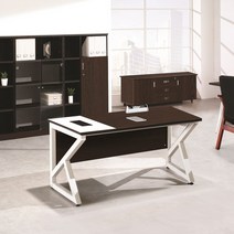 코나 월넛 중역용책상/ KONW-1600 KONW-1800/ W1600 W1800/ 철제다리/ 앞가림판/ 사장실/ 임원실/ 대표실/ 팀장실/ 사무실/ 사무가구, W1600[KONW-1600]