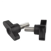 M6 손잡이 볼트 스테인리스 스틸 플라스틱 27mm 36mm 헤드 돌리기 쉬운 나비 나사, M6 (Head 36mm), 45mm (4pcs), 1개