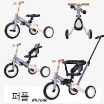 유아 경량 세발자전거 자전거 5in1 BTM 푸시 안전바 포함 승용 완구, 퍼플
