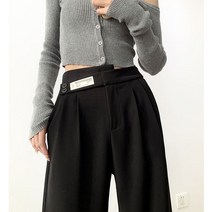 와이드 레그 팬츠 스트레이트 바지 한국 스타일 의류 여성용 2022 패션 트렌드 배기 하이 웨이스트 캐주