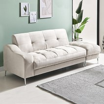 코너형 3인용 기능성 패브릭 아쿠아텍스 다이닝 쇼파 소파, 소파+스툴, 아이보리