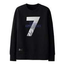 더폴그라운드 기모 맨투맨 옴므7 블랙
