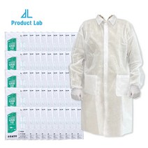 프로덕트랩 부직포 실험실 가운 50개, L