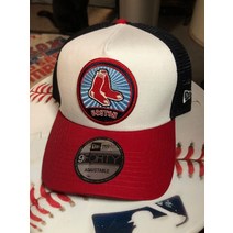 New Era 보스턴 레드삭스 MLB 패치 트래커 메쉬 스냅백 조절 가능 모자 캡 남성