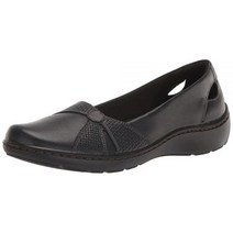 Clarks 남성용 코라 제이드 로퍼 블랙 가죽