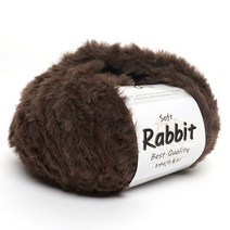 삼남뜨개실 래빗 85g 23컬러 인조밍크 털실 겨울실, 래빗 85g 18 브라운, 1개