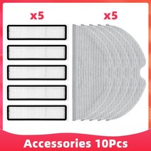 로봇 청소기 교체 부품 소모품 드리미w10 dreame 메인 사이드 브러시 걸레 천 hepa 필터 xiaomi d9 bot l10 pro vacuum-mop finder 예비, 세트 3