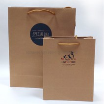 두껍고 튼튼한 크라프트 종이 쇼핑백 무지 선물 종이가방 자동 중형 소형, 01.크라프트기프트쇼핑백소형